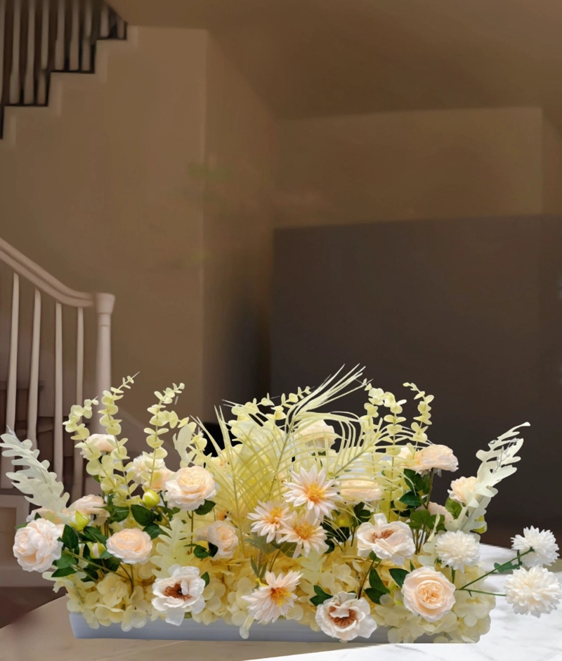 FLORES ARTIFICIALES DECORATIVAS ARREGLO FLORAL ADORNO JHN - 8