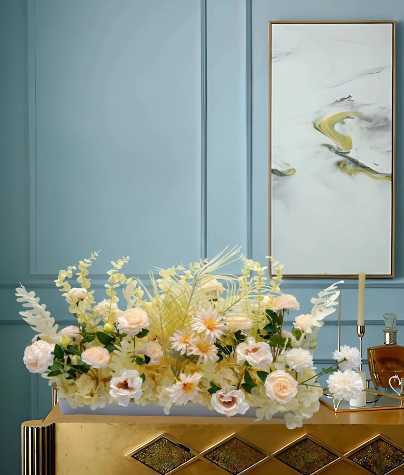 FLORES ARTIFICIALES DECORATIVAS ARREGLO FLORAL ADORNO JHN - 9