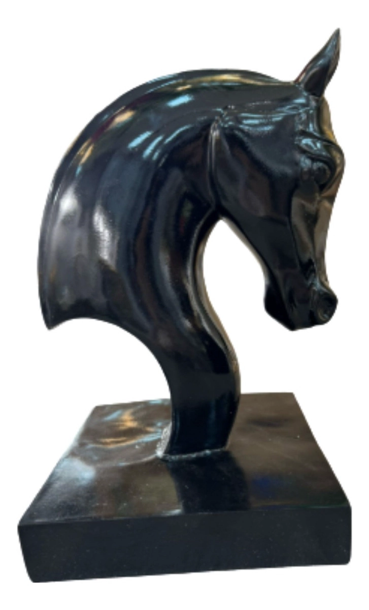 FIGURA DECORATIVA ESTATUA CABEZA CABALLO ADORNO JHN - 1