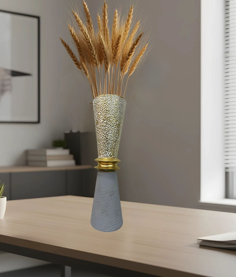 FLORERO DECORATIVO CONTEMPORANEO ELEGANTE TEXTURA JHN - 5