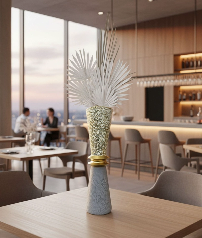 FLORERO DECORATIVO CONTEMPORANEO ELEGANTE TEXTURA JHN - 8