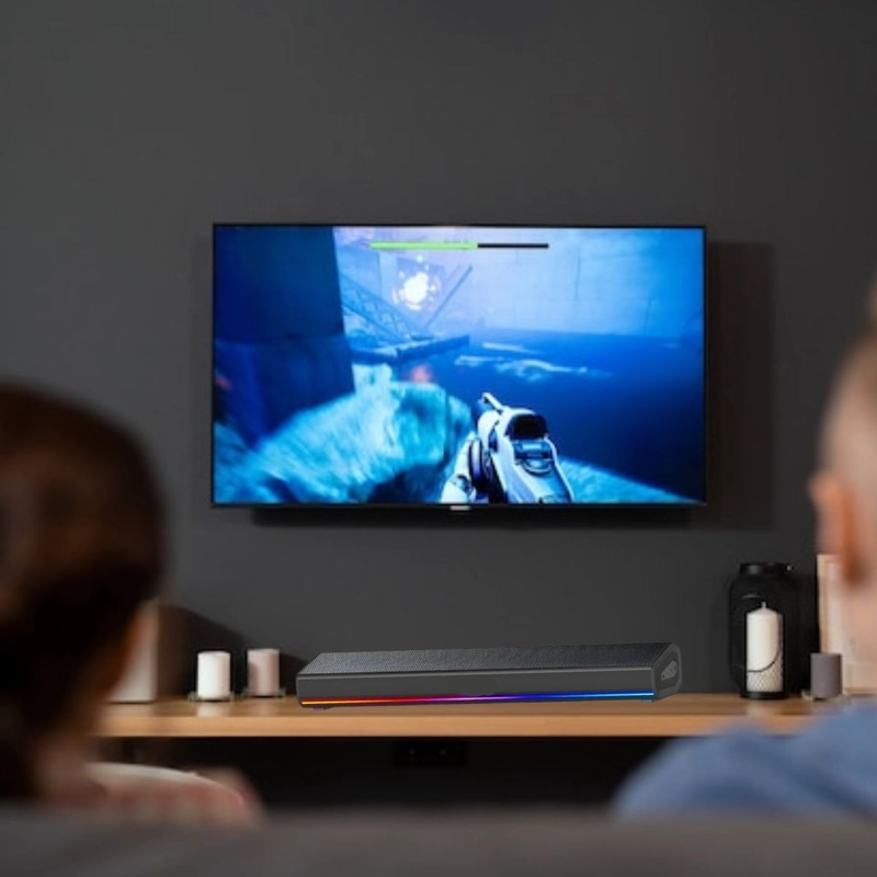 BARRA DE SONIDO HOME THEATER CON LUCES HOGAR LAU - 1