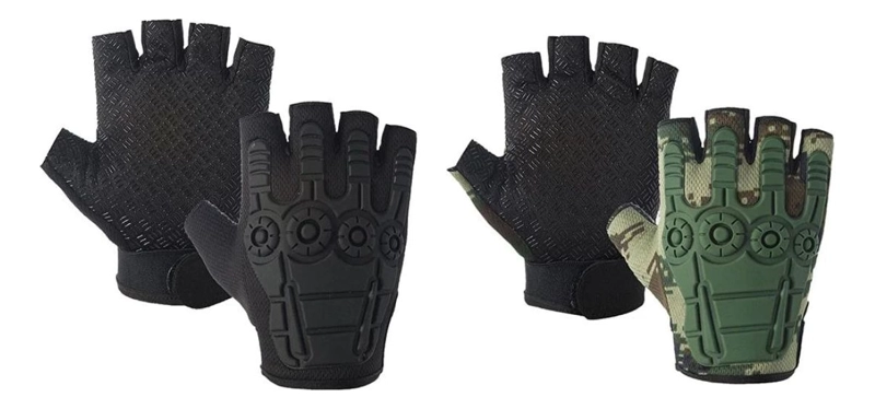 SET 2 GUANTES DEPORTIVOS CICLISMO FITNES GIMNASIO VELCRO LAU - 2