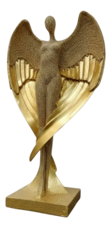 ESTATUA DECORATIVA FIGURA ANGEL ALAS DESPLEGADAS ADORNO JHN - 1