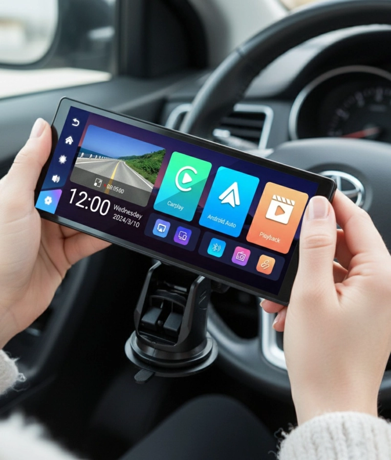 PANTALLA PORTATIL MODERNA MULTIFUNCIONAL AUTOS VEHICULOS JHN - 4