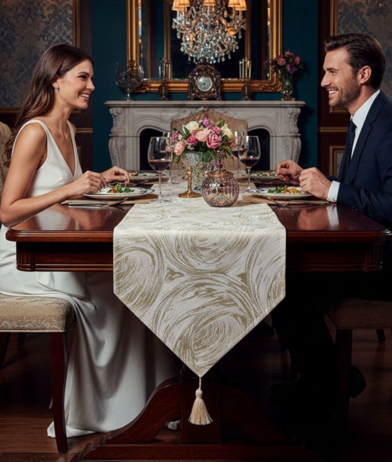 CAMINO MESA MANTEL DECORATIVO ESTILO NORDICO ELEGANTE JHN - 5