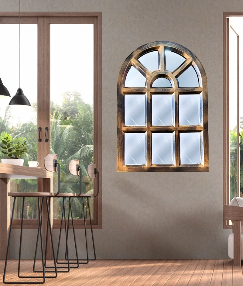 ESPEJO DECORATIVO PARED DISEÑO VENTANA ADORNO HOGAR JHN - 10