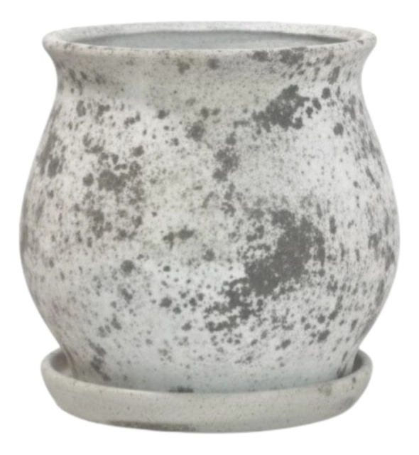 MACETA DECORATIVA PATRON MODERNO JASPEADO FUNCIONAL JHN - 1