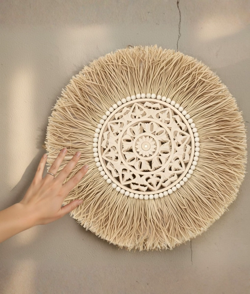 ADORNO PARED CIRCULAR TEXTURIZADO CUADRO PIEZA CENTRAL JHN - 2