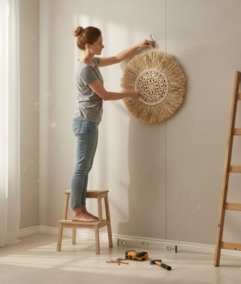 ADORNO PARED CIRCULAR TEXTURIZADO CUADRO PIEZA CENTRAL JHN - 4