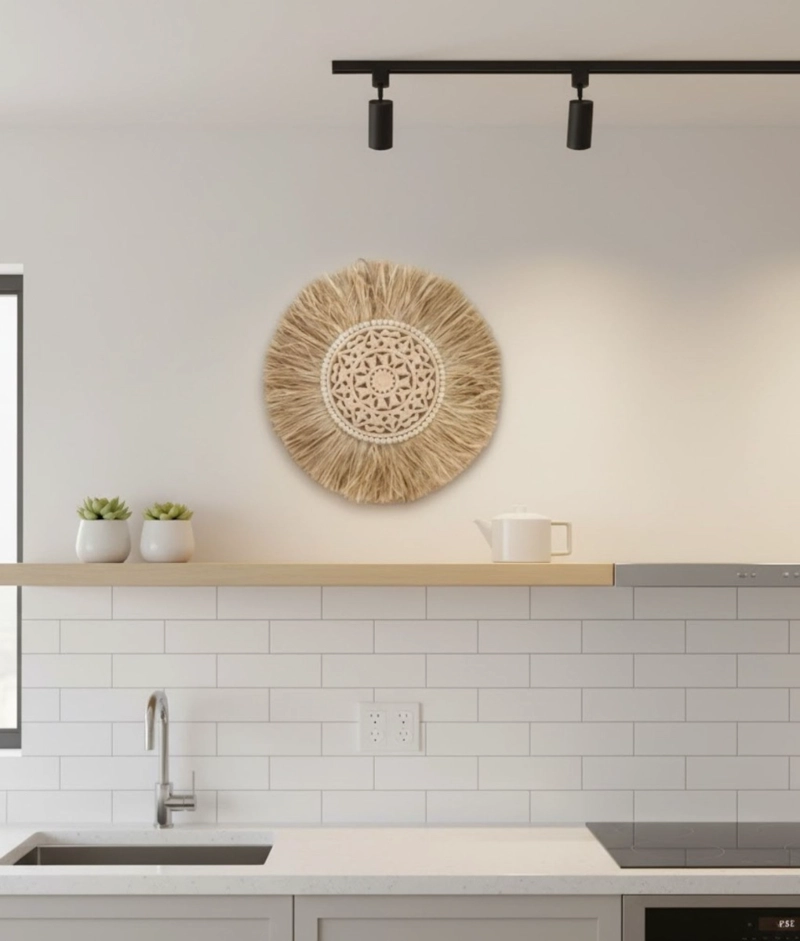 ADORNO PARED CIRCULAR TEXTURIZADO CUADRO PIEZA CENTRAL JHN - 5