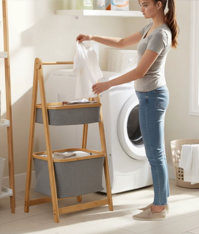 ESTANTE ORGANIZADOR ROPA DOBLE NIVEL MODERNO FUNCIONAL JHN - 6