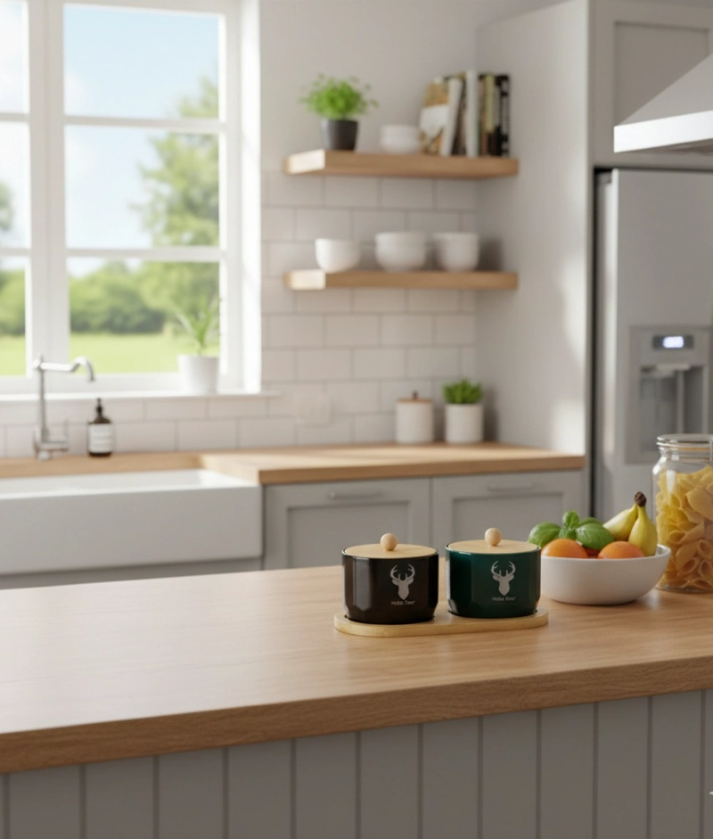 SET 2 FRASCOS ALMACENAMIENTO CONTENEDOR ENCANTO NATURAL JHN - 6