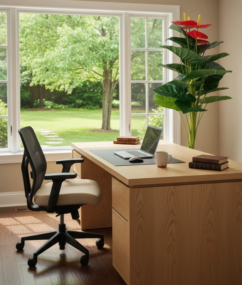 PLANTA ARTIFICIAL ANTURIO EXUBERANTE ADORNO HOGAR JHN - 5