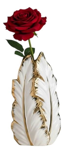 FLORERO JARRON DECORATIVO PLUMA ALADA ADORNO MODERNO JHN - 3