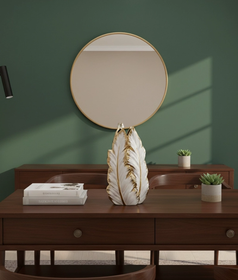FLORERO JARRON DECORATIVO PLUMA ALADA ADORNO MODERNO JHN - 10