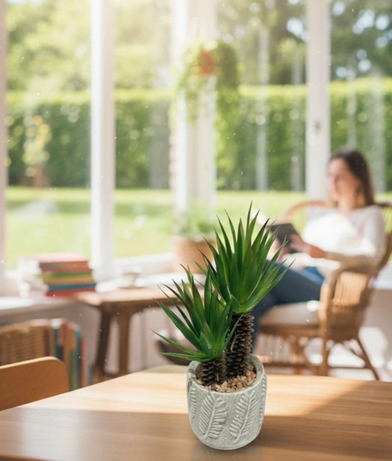 PLANTA ARTIFICIAL DECORATIVA ADORNO HOGAR MACETERO JHN - 5