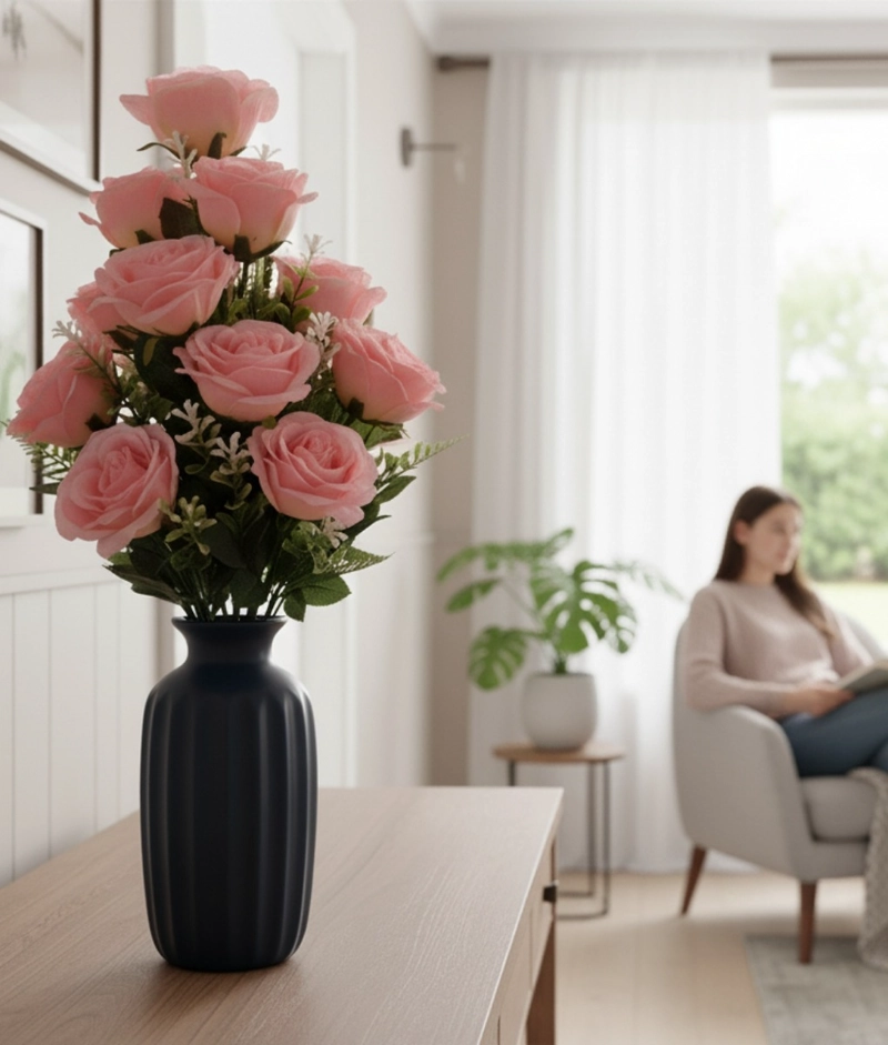 FLORES ARTIFICIALES RAMO FLORAL DECORATIVO ADORNO JHN - 4