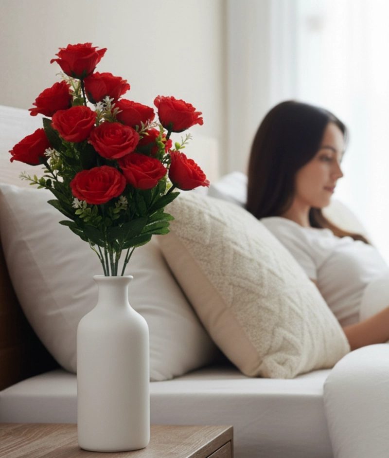 FLORES ARTIFICIALES RAMO FLORAL DECORATIVO ADORNO JHN - 5