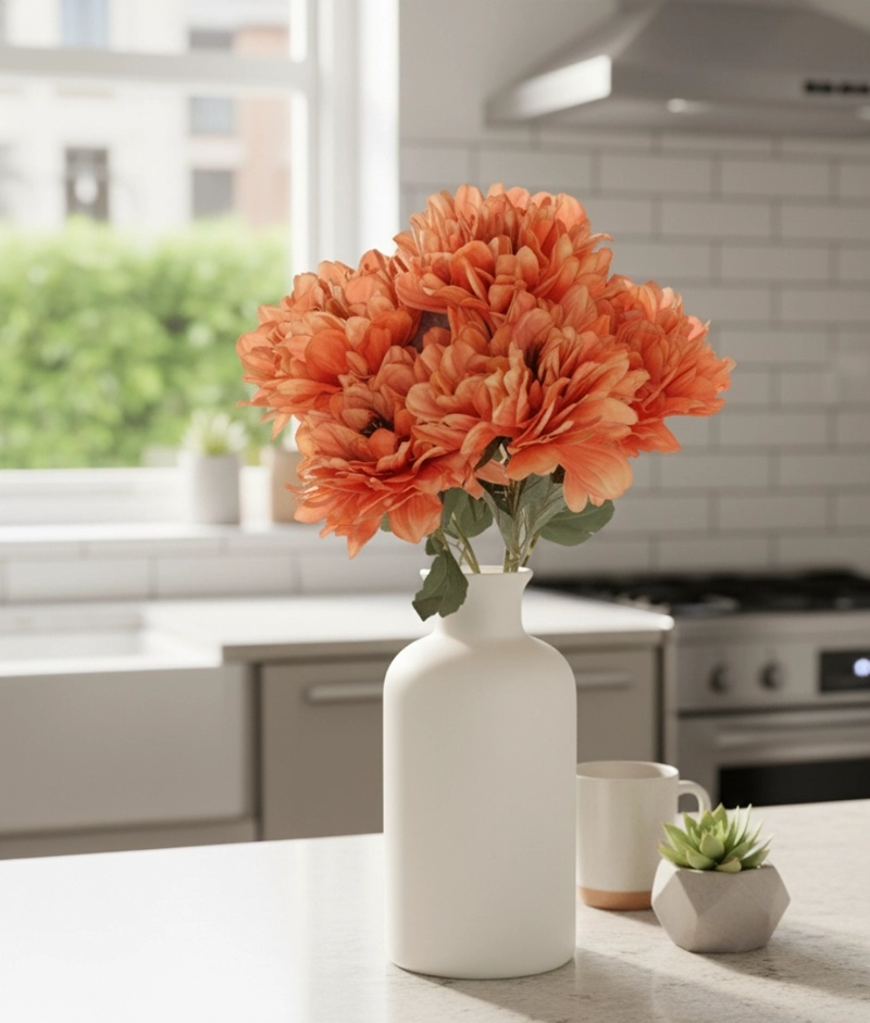 FLORES ARTIFICIALES RAMO DECORATIVO PE TALOS CAPAS ADORNO JHN - 7