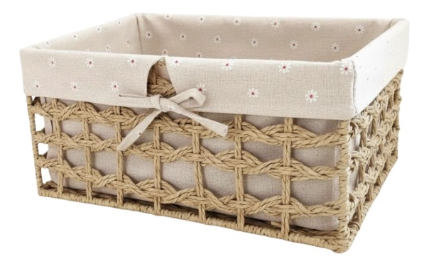 CANASTO DECORATIVO CESTO ORGANIZADOR RUSTICO NATURAL JHN - 1