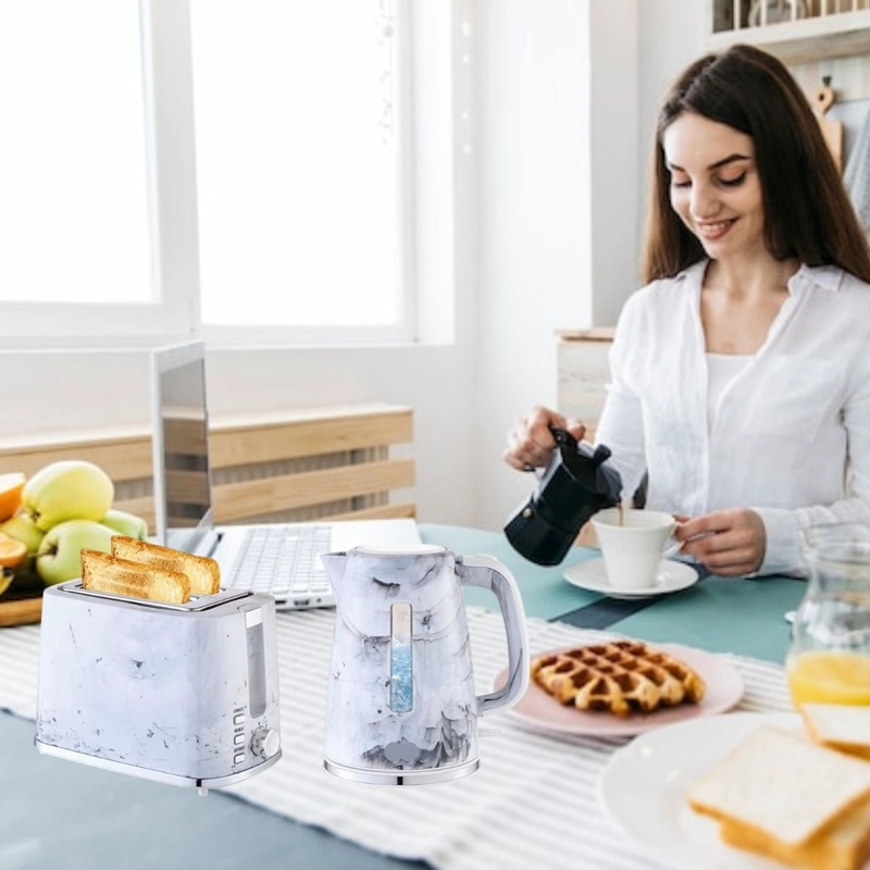 SET DE HERVIDOR 1,7L + TOSTADORA DE PAN 2EN1 HOGAR LAU - 7