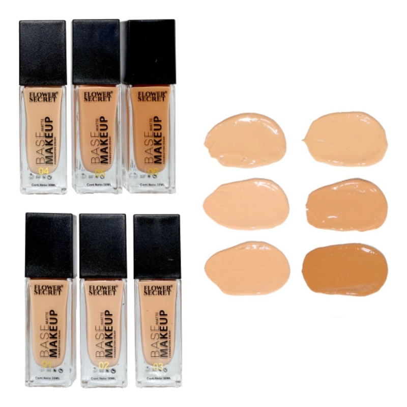 SET 12 BASES DE MAQUILLAJE 30ML COSMETICOS ROSTRO LAU - 4