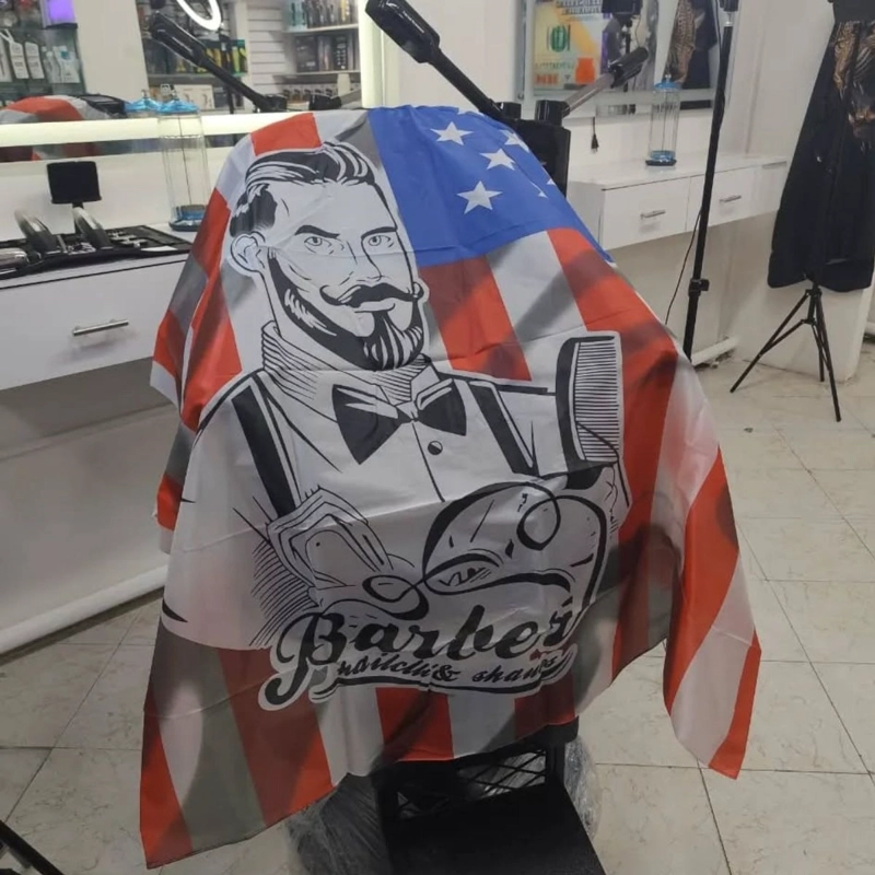 CAPA DE BARBERIA PROFESIONAL LARGA TALLA UNICA CORTES LAU - 9