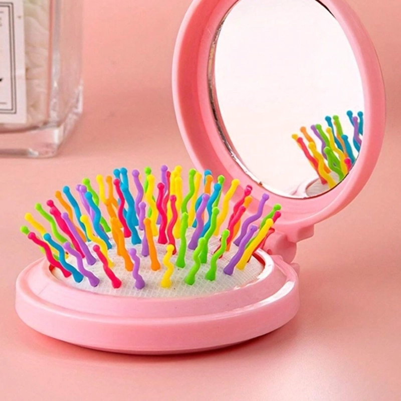 SET 7 CEPILLOS ARCOIRIS INFANTIL  PLEGABLE CON ESPEJOS LAU - 8