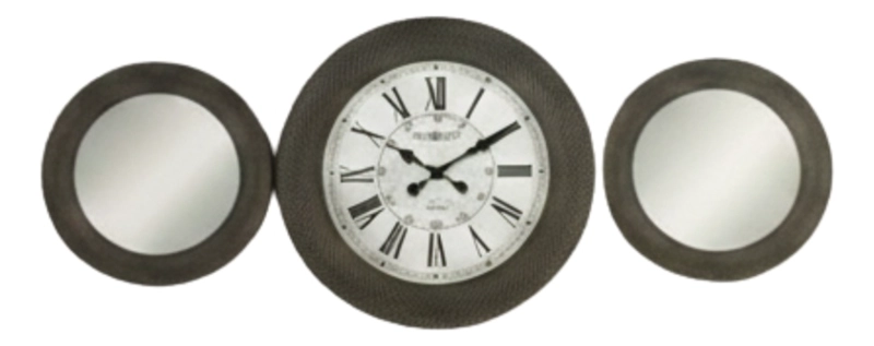 RELOJ DECORATIVO PARED CONJUNTO DECORACION MURAL 3 PZA JHN - 1