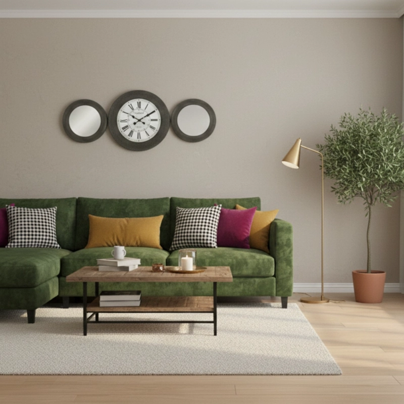 RELOJ DECORATIVO PARED CONJUNTO DECORACION MURAL 3 PZA JHN - 5