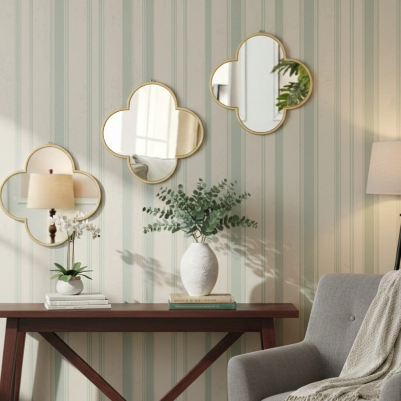 SET 3 ESPEJO DECORATIVO PARED ELEGANCIA CLASICA ADORNO JHN - 8