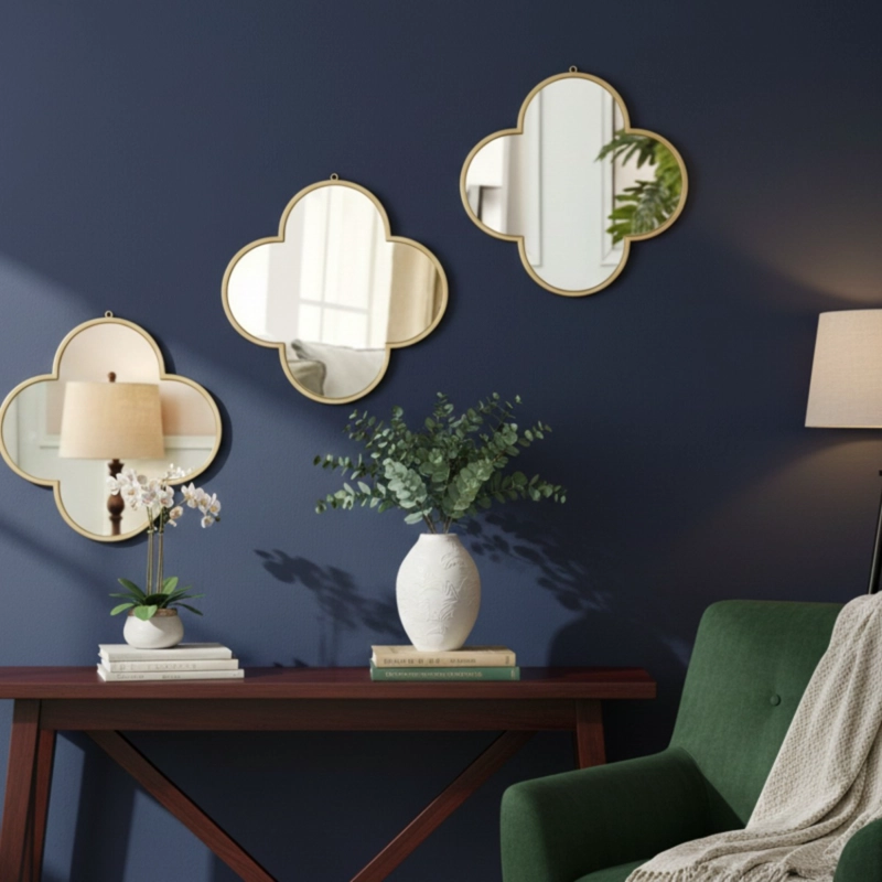 SET 3 ESPEJO DECORATIVO PARED ELEGANCIA CLASICA ADORNO JHN - 9