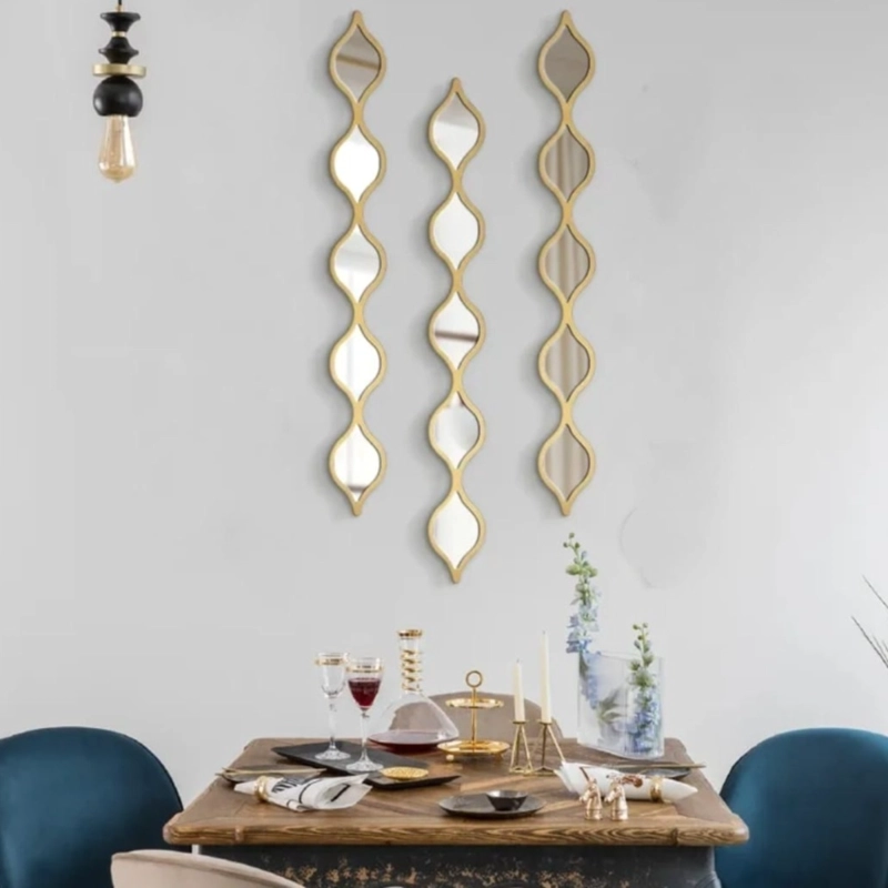 SET 3 ESPEJO PARED ADORNO DECORATIVO DISEÑO ARABE HOGAR JHN - 9