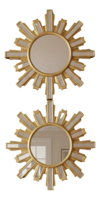 SET 3 ESPEJO PARED DECORATIVO DISEÑO SOL RADIANTE JHN - 3