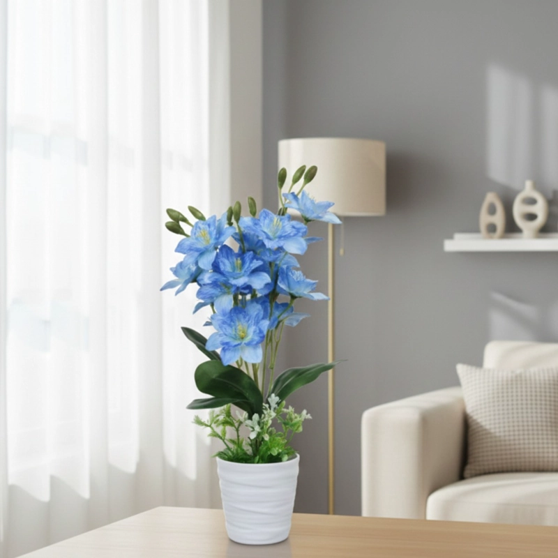 SET 2 PLANTA ARTIFICIAL ARREGLO FLORAL DECORATIVO HOGAR JHN - 2