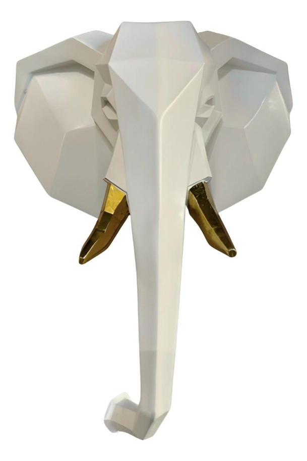 ESTATUA DECORATIVA FIGURA CABEZA ELEFANTE ADORNO PARED JHN - 1
