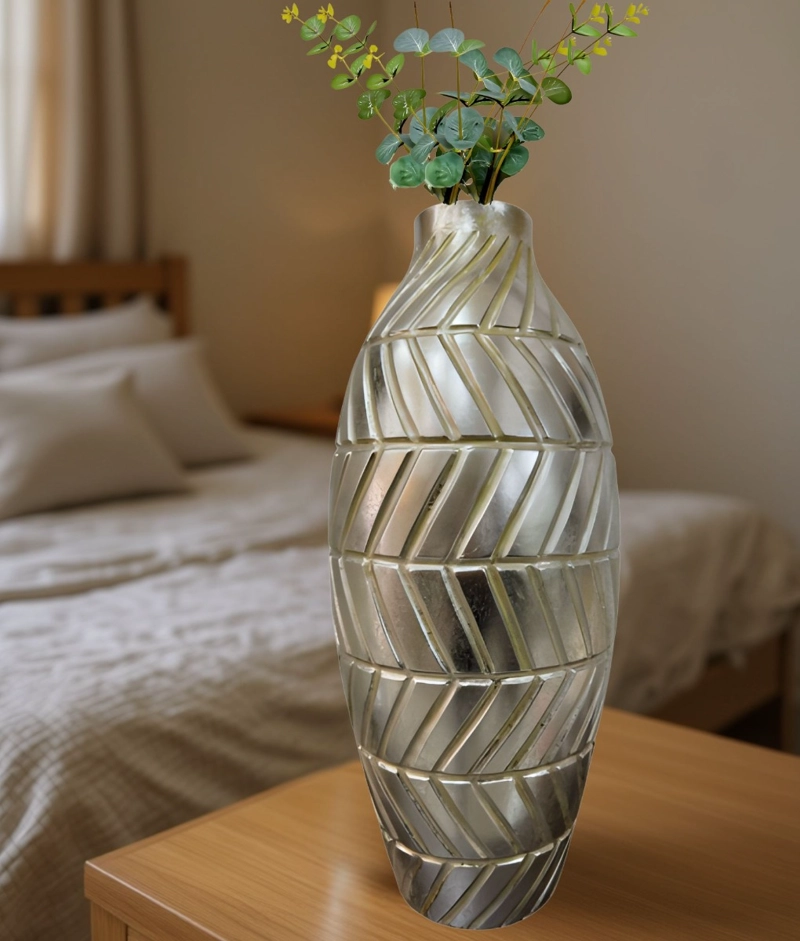 FLORERO JARRON DECORATIVO DISEÑO GEOME TRICO INTRINCADO JHN - 7