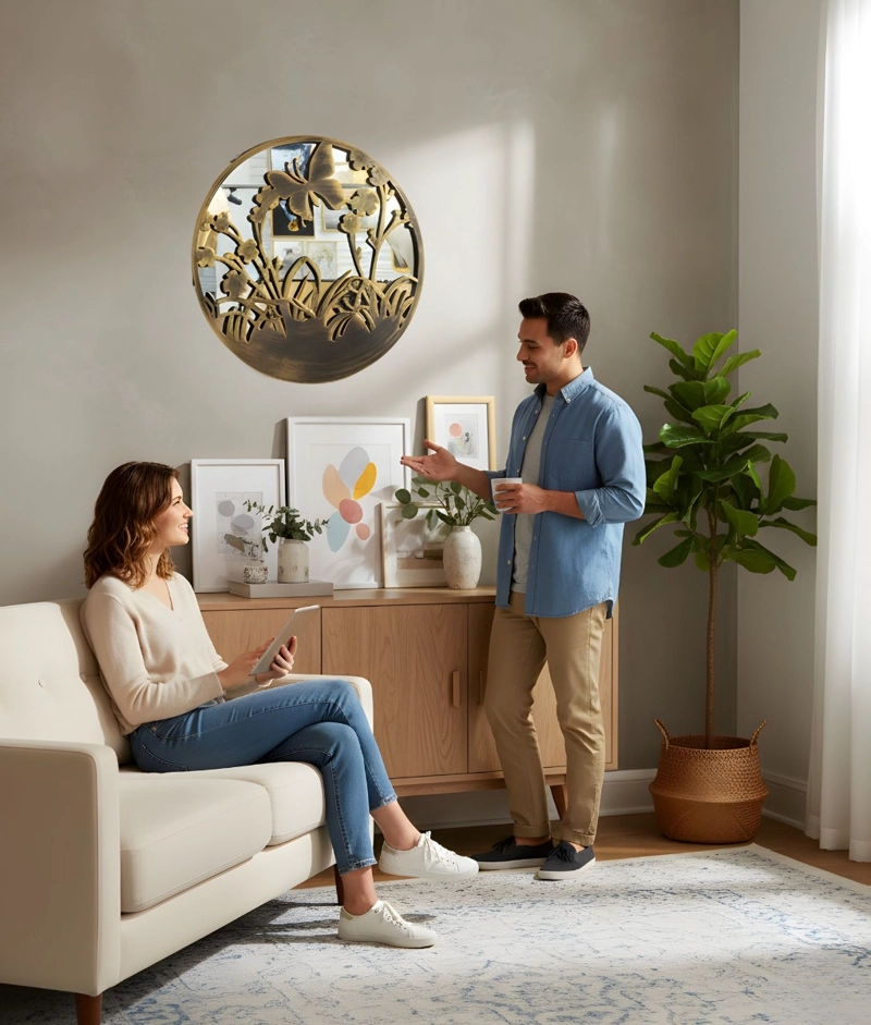 ESPEJO PARED DECORATIVO DISEÑO FUNCIONAL ARBOL VIDA JHN - 2