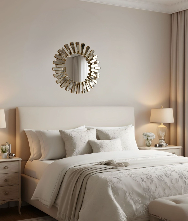 ESPEJO PARED DECORATIVO DISEÑO SOL RESPLANDECIENTE JHN - 5