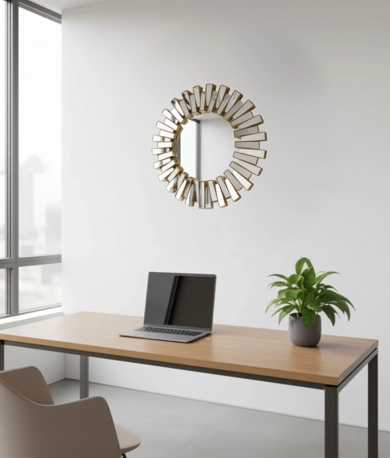 ESPEJO PARED DECORATIVO DISEÑO SOL RESPLANDECIENTE JHN - 9