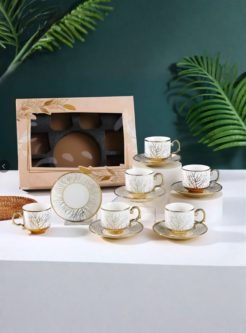JUEGO VAJILLA TAZAS PLATILLOS GOURMET GRABADOS BOTANICOS JHN - 8