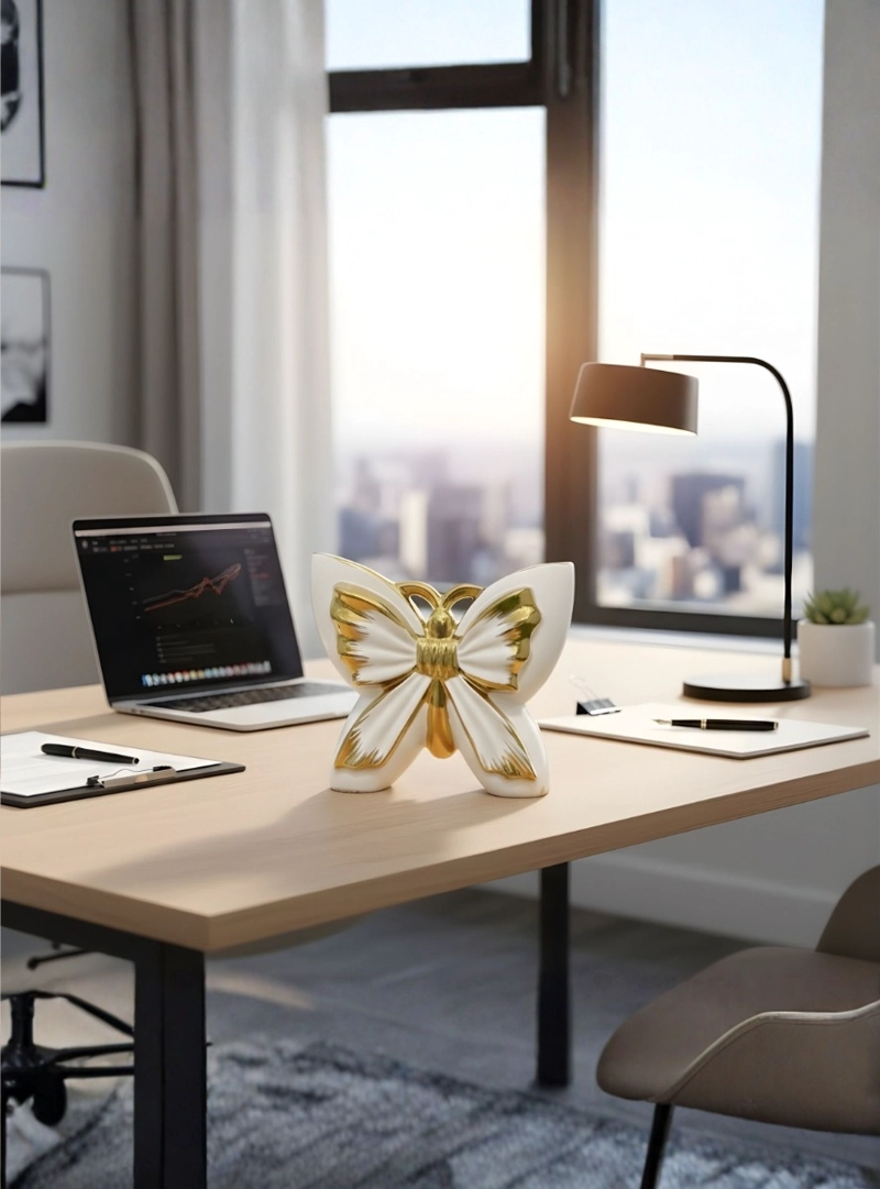 FLORERO DECORATIVO DISEÑO FIGURA MARIPOSA MODERNA JHN - 10