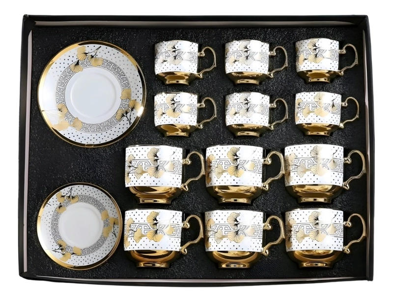 JUEGO VAJILLA TAZAS PLATILLOS ADORNO MESA ESTILO CLASICO JHN - 3