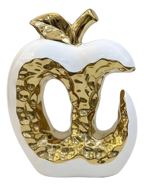 FIGURA DECORATIVA DISEÑO MANZANA ESTATUA ADORNO JHN - 1