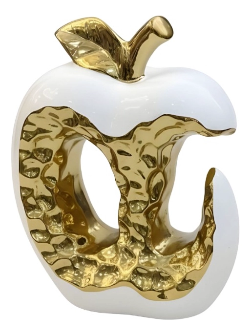 FIGURA DECORATIVA DISEÑO MANZANA ESTATUA ADORNO JHN - 3