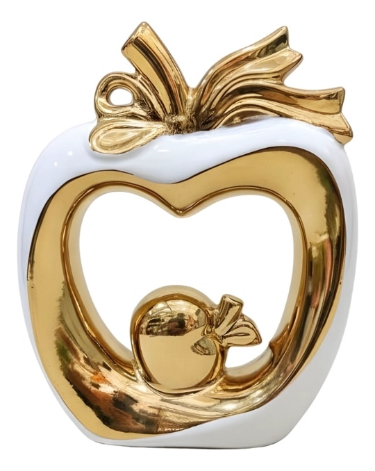 FIGURA DECORATIVA MANZANA MINIMALISTA ADORNO ESTATUA JHN - 1