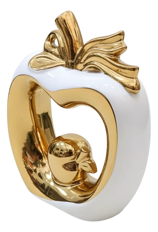 FIGURA DECORATIVA MANZANA MINIMALISTA ADORNO ESTATUA JHN - 3