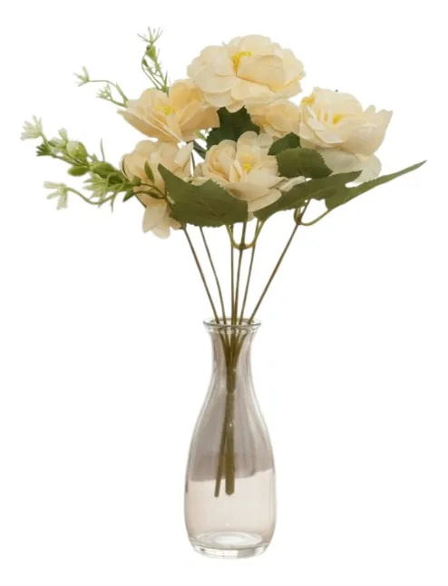 SET 6 FLORES ARTIFICIALES DECORATIVA RAMO BELLEZA ADORNO JHN - 3