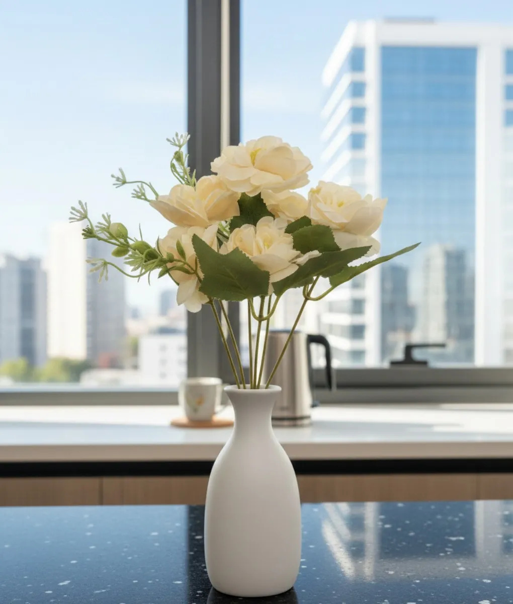 SET 6 FLORES ARTIFICIALES DECORATIVA RAMO BELLEZA ADORNO JHN - 10